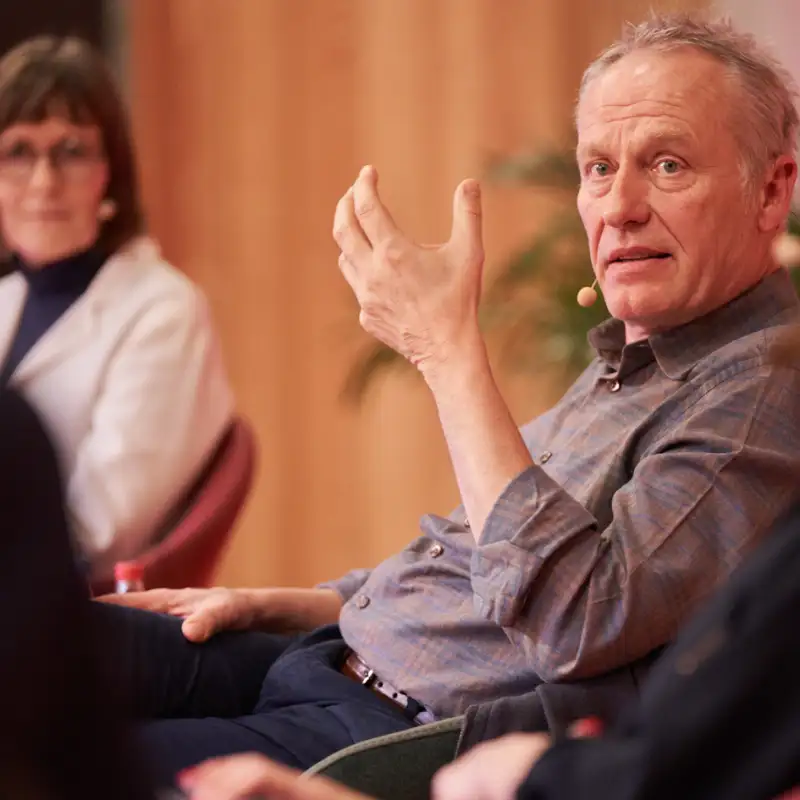 Christian Streich bei der Podiumsdiskussion bei JobRad